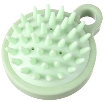 Spazzola massaggiante per shampoo, spazzola massaggiante in silicone per cuoio capelluto, dispenser per shampoo a 3 fori, comodo strumento per lavare i capelli per una pulizia profonda e rilassarsi