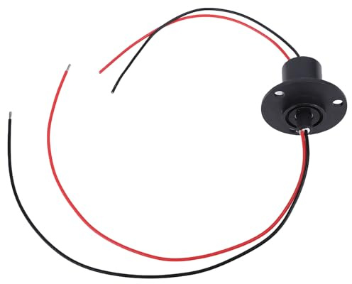 Eujgoov 22 Mm Diameter Slip Ring Electrical 2 Wires 10a per Krets 360 ° Rotation med Fiberborstningsteknik för CCTV -robotar.