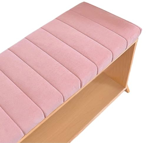 uyeoco Cuscino per Panca da Interno Velluto 80x40 100x50 130x40 Lavabile Rimovibile, 2/3 Posti, Spesso E Morbido, per Panca da Giardino, Cucina, Sala da Pranzo, Patio Altalena(rosa,90x35x5cm)