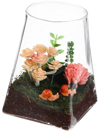 jojofuny Glas Terrarium Pflanzgefäß 10x15cm Mikrolandschaft Flasche ohne Deckel Glasvase für Pflanzen Dekoration Garten Indoor