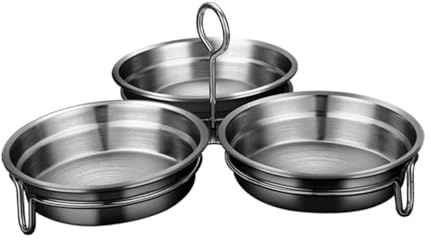 Toyvian Sartén Ligera de Acero Inoxidable Antiadherente para Escalfar Huevos Molde para Cocinar Huevos al Vapor Adecuado para Uso en Cocina y Camping