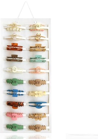 Weiß Haarspangen Aufbewahrung, Praktisch Haarklammer Organizer Mädchen Hängender Haarschmuck Groß Displayhalter für Haarschmuck Haarspangenständer für Haarspangen Clip Headband