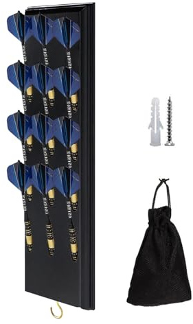 Dart Vägghållare - Väggmonterad Trä Display, Dart Organizer Med Förvaringsväska | För Hemmakontor Bar Spelrum Vardagsrum Sovrum Underhållning Utrymmesarrangör Och Andra Ändamål