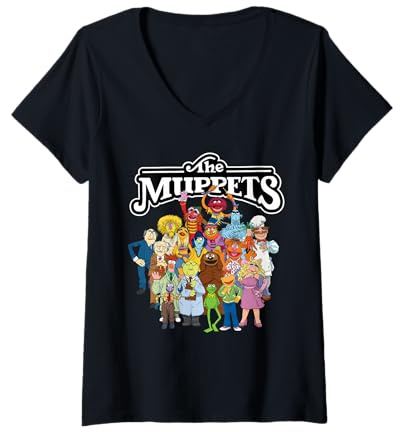 Women's Disney The Muppets Stars of the Muppet Show Character Group V-Neck T-Shirt