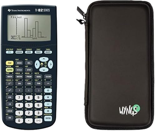 Texas Instruments TI-82 Stats Calculatrice graphique + Erweiterte Garantie + Schutztasche