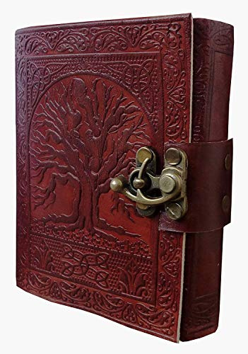 OVERDOSE Tree Journal Diary Notebook - Fabriqué à la main en cuir Journal Story Writing Carnet de croquis Carnet de voyage Journal de voyage Cadeau - Taille 5x7 pouces | 12x17cm | A6