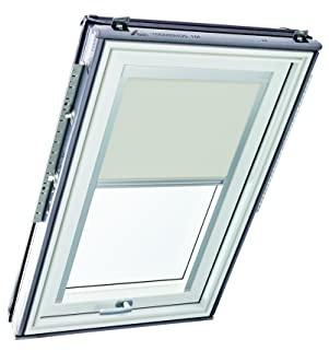 Original Roto Rollo Exclusiv ZRE für Roto Dachfenster - Führungsschiene Silber - Tageslichtrollo Baureihe Designo R6/R8, i8 und Classic 64/84 - Größe 094/118 | 09/11 - Stofffarbe Hellgrau