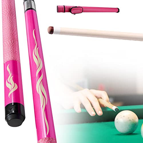 Agashi Pool-Queue, 1/2 Geteilte, Abnehmbare Billard-Queue-Sticks, Hartholz-Billard-House-Bar-Pool-Queue, Für Professionelle Billardspieler/Pink/12Mm
