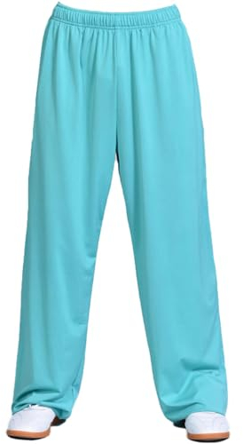 FloAPa Tai Chi Hose Unisex Einfarbig Kung Fu Training Hosen Tai Chi Kung Fu Qigong Shaolin Weite Beine Knickerbocker für Damen Herren,006,L