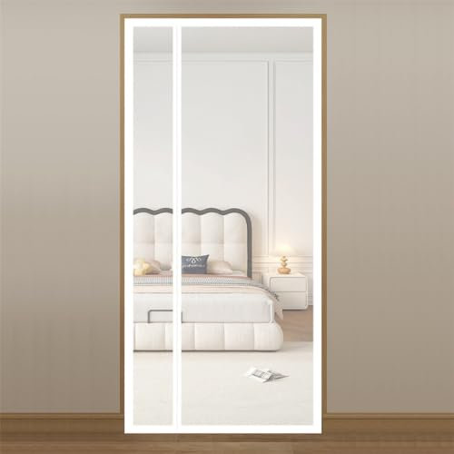 LIVEINU Magnet Fliegengitter Tür, Seitliche Öffnung Fliegengitter, Ohne Bohren Insektenschutz Balkontür Fliegenvorhang für Terrassentür, Kellertür, Weiß 2, 70x210cm