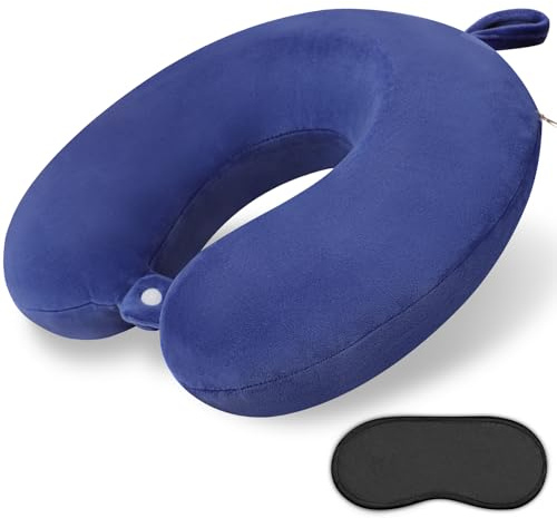 Gosider Cuscino da viaggio per il collo per aerei, cuscino per il collo in memory foam, per viaggi, auto, casa, volo, cuscino portatile per dormire, fornisce supporto per testa e collo