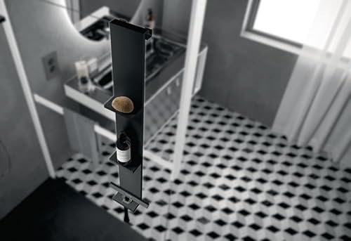 DSTOCK60 - Étagère pour Paroi de Douche Noir Compatible Frame NOVELLINI R90AKFPO1290