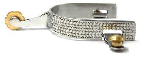Equine Smile ES1088 Western Reitsporen Getreidemuster Sonnenrad Kupfer | Spur Sporen zum Reiten, Rowel Sonnenradsporen Cowboy Radsporen Edelstahl Pferdesporen rostfrei Damen Herren Reitsport