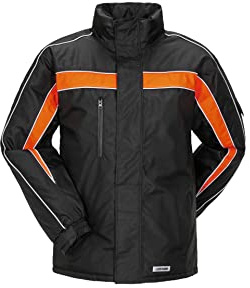 Planam 3601048 Outdoor Cosmic Jacke, Schwarz/Orange, Größe M