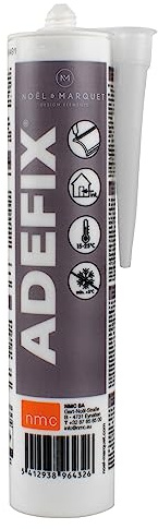 Colle ADEFIX P5 NOËL & MARQUET - Cartouche 310ml - Colle-Mastic pour Moulures, Corniches et Plinthes en Polystyrène et Polyuréthane - Blanche - Fixation et Joints de Finition