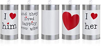 PartyDeco Hochzeitstorten-Dosen 14 x 7cm 5 Stk. Hochzeit Party Familientreffen