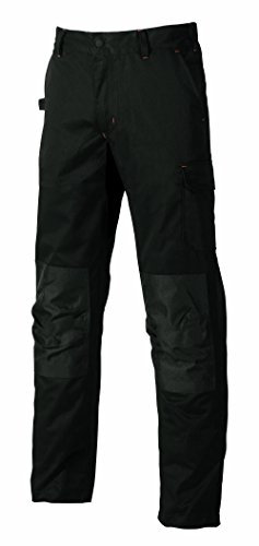 Pantaloni da lavoro da uomo U-Power Alfa, pantaloni cargo elastici in vita, con tasche per ginocchiere, tasche multiple, tessuto confortevole, usura esterna resistente e durevole (BLACK CARBON_64)