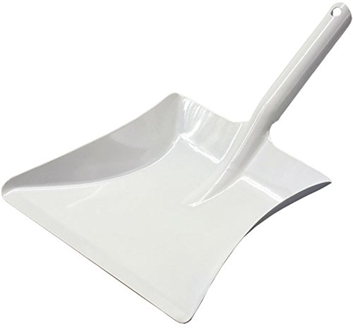 Bürstenmann Kehrschaufel aus Metall in weiß