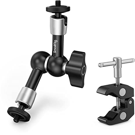 SMALLRIG 5 Inch Magic Arm with Super Crab Clamp, for Monitor, Project, LED Light, for DJI Osmo Pocket 3, for DJI Osmo Action 4, for GoPro - KBUM2730B