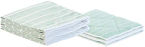 PEARL Bambustücher: 10er-Set Bambusfaser-Putztücher, 6x 40 x 40 cm und 4x 22 x 19 cm (Tücher, Allzweck-Reinigungstücher, Microfasertuch)