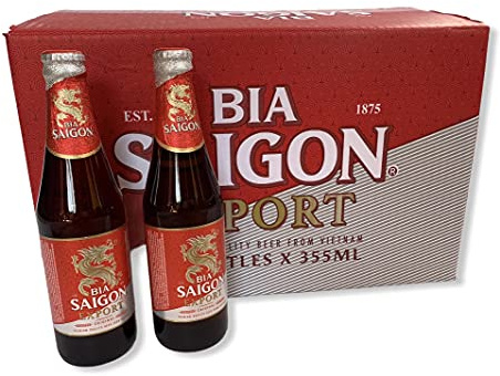 12 Flaschen 0,355l BIA Saigon Export Bier hell, das Original aus Vietnam