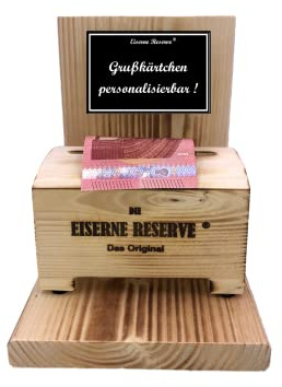 Personalisierte Geschenke Geld für Männer Frauen originelle lustige Geschenkidee mit Namen personalisierbar - Eiserne Reserve Geldbox - Papa Mama Geburtstag Hochzeit