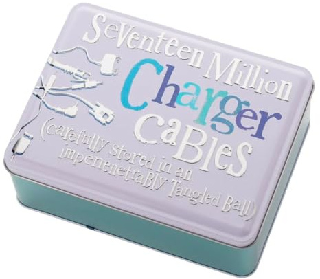 Widdop and Co The Bright Side Charger Cables, Silver