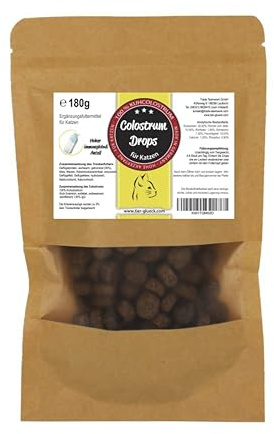 Trade Teamwork Colostrum Drops für Katzen – Leckerlis mit wertvollem Kuh-Kolostrum (180 g) - Natürliche Unterstützung für EIN glückliches Katzenleben