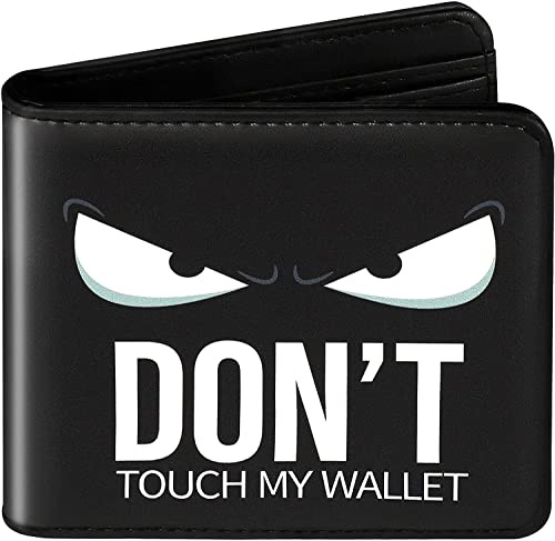 Toyuma Leather Wallet for Boys Wallets for Girls Kids Wallet Cute Kawaii Anime Cool Cartoon Fun Purse Credit ID Card Slim Bifold Small Coin Purses for Teens Boys Minimalist Wallet, White Eye