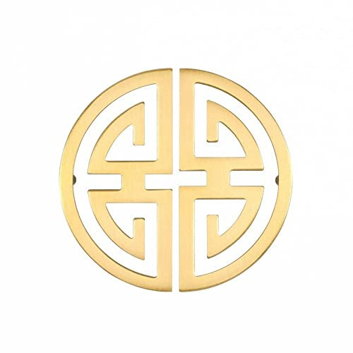 Möbelgriff Schrankgriffe Türgriff Schubladengriffe Küchengriffe Schranktür Aus Reinem Kupfer Im Chinesischen Stil, Küchengriff, Runde Hohle Schubladenmöbel Aus Messing,Golden (Halbkreis),Durchmesser 1