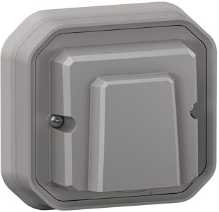 LEGRAND, Plexo 069849L - Salida de cable para ambientes húmedos (3 terminales de entrada de 2,5 mm², 3 terminales frontales, diámetro del cable 5-13 mm, 16 A, IP55 - IK07, 250 V), color gris