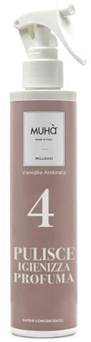 MUHA' | Spray multiusos, limpia higieniza, perfuma cualquier ambiente, anula los olores, fragancia Armonía de Colonia, Formato de 200 ml | Desinfectante que elimina los olores