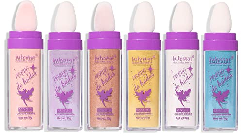BeauFairy Polvos de Hadas, Highlight Patting Powder, 6 Piezas, Glitter Maquillaje Purpurina Facial Blusher, Corporal Iluminador, Shimmer Resaltador de Cuerpo, para Cabello Cara Cuerpo Labios Ojo