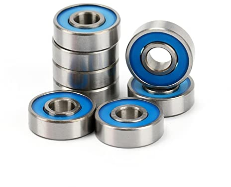 EICOFF Kugellager 8 Stück Inlineskates Kugellager 608-2rs Geschwindigkeit Skateboard Kugellager Abec9 Si3n4 Keramik 7 Kugel Rollschuhlaufen Langbrett Lager 608