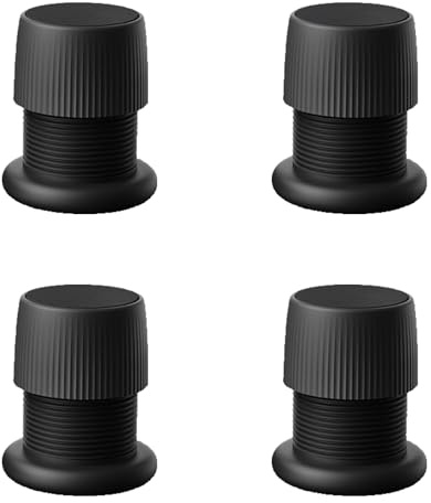 TopHomer 4 Pezzi Rialzi per Mobili, 4,1-6,3 cm Piedini per Mobili Regolabili per Divano Letto Tavolo Sedia Alzate, Nero