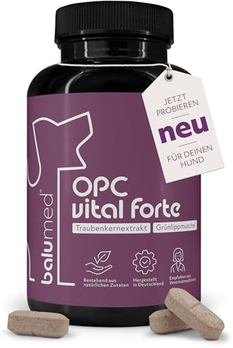 balumed® OPC Vital Forte – 120 Tabletten für Hunde – mit antioxidativem Traubenkern-Extrakt