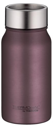 THERMOcafé by THERMOS TC DRINKING MUG Gobelet isotherme, en acier inoxydable, bordeaux, mat, 0,35 l, anti-fuite, 8 heures de chaud pendant 16 heures pour le froid, passe au lave-vaisselle, sans BPA