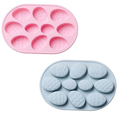 PRETYZOOM Juego de 2 Moldes para Tartas de Pascua Moldes para Hornear Digitales Moldes de Silicona Antiadherentes para Fondant de Chocolate