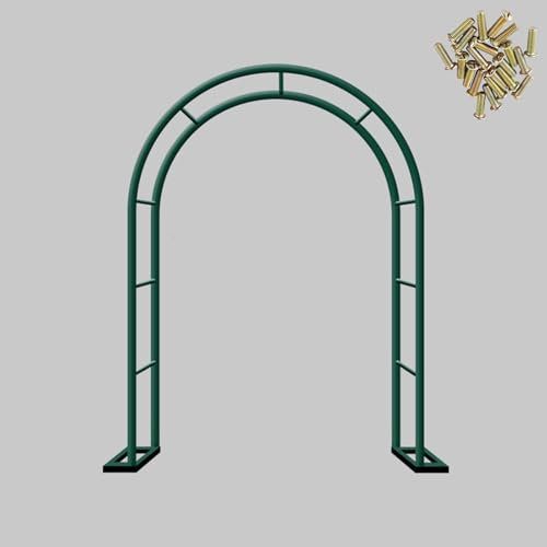 Large Outdoor Green Metal Garden Arch, Wedding Rose Archway, Steel Frame Arbour Pergola for Climbing Plants,Trellis Arched Support Arches