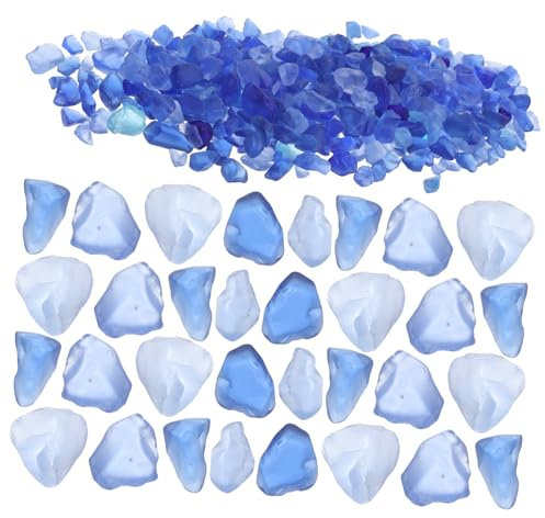 BUGUUYO Decoración De Rocas para Acuario Grava para Pecera Rocas para Paisajismo Acuático Sustrato Liso para Pecera Guijarros De Vidrio De 0 5 Kg