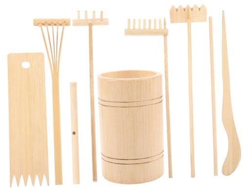 Set Di Piccoli Rastrelli Per Giardinaggio Zen Mini Rastrelli Per Vassoio Di Sabbia Decorazioni Da Tavolo in Miniatura