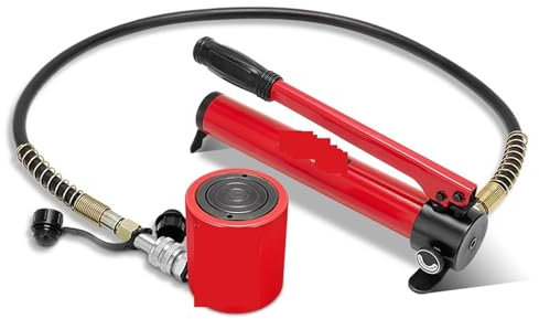 STRAFBRG Cilindro Idraulico Corto da 20 tonnellate RSC-2050 Corsa del martinetto Idraulico 50 mm Deve Essere utilizzato con Pompe idrauliche,Finitura Resistente alla Ruggine(RSC-2050 with CP-180)