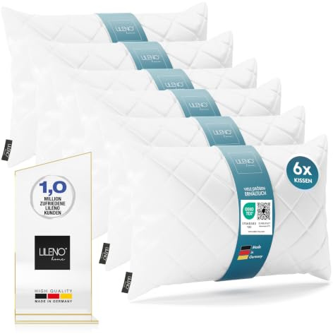 LILENO HOME 6er Set Kissenfüllung 50 x 70 cm - 95°C waschbares Innenkissen | geeignet für Allergiker - Polyester Kisseninlet als Couchkissen, Sofa Kissen, Cocktailkissen und Kopfkissen
