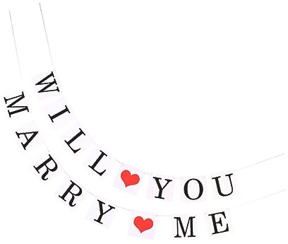 VICASKY 1 Set Banner Decorativo Will You Marry Me per Matrimonio Addobbo per Auto Nuziale Decorazione per Cerimonie e Foto