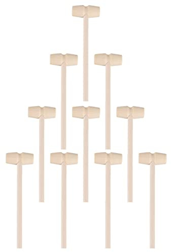 SUPVOX Mini Wooden Mallet Hammer Toys for Boys and Girls, 20pcs Small Wood Hammers Set for Toddler Early Development Hammering Pounding Play Tool for Boys and Girls