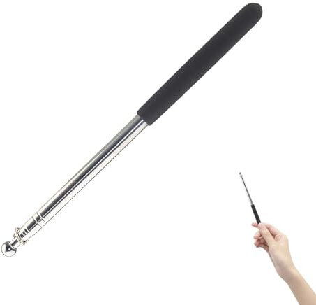 Asta bandiera telescopica portatile 1 pezzo, asta guida manuale estendibile 1,56 m nera, asta segnalazione per guida turistica campeggio insegnanti attività esterne