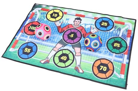 Asixxsix Fotbollsspelset, Mjuka Träningsbollar med Krok och ögla för Barn, Utomhuslek Inomhus med Matta och Tillbehör för Trädgårdsbruk