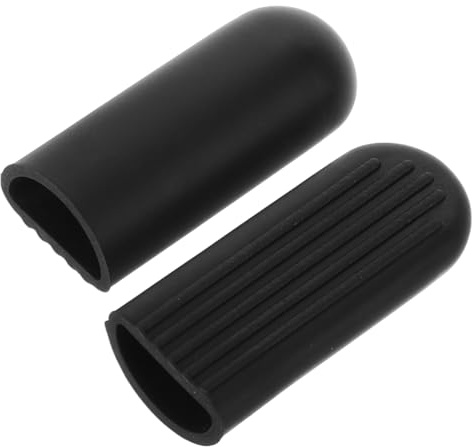BUGUUYO 2 Piezas Funda Protectora Antideslizante para Soporte Scooter Eléctrico Silicona Negra Resistente para Protección y Reemplazo de Pata de Cabra