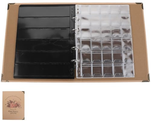 FUNNETOYU Coin Collection Album for Collectors Slots Bank Note Covers Stamp Holders Protective Pages for Coin Collecting Supplies