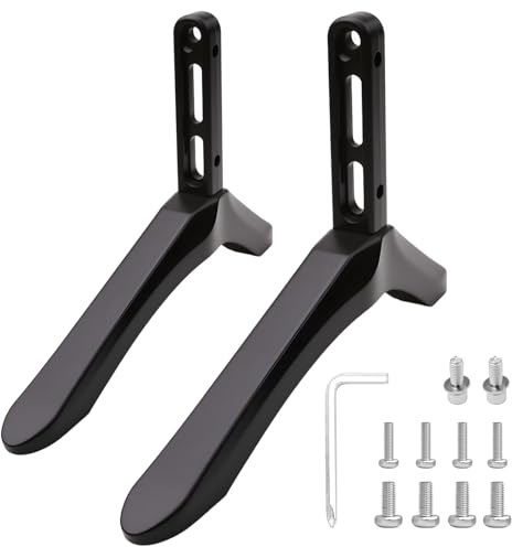 Universeller TV Standfüße für TCL 32-65 Zoll Fernseher TV Standfuss Schwarze TV Ständerbeine TV Ständer mit Anti Rutsch Pads und Schraubenset TV Stand Base Kompatibel mit Samsung LG TCL